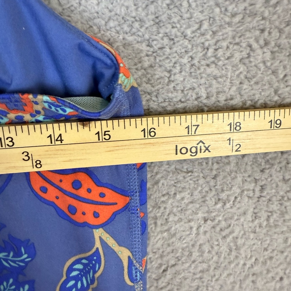 The North Face Women's Blue and Orange athleisure racer back dress large - Picture 7 of 9